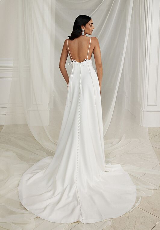 Justin Alexander Erin Sheath Wedding Dress - 2