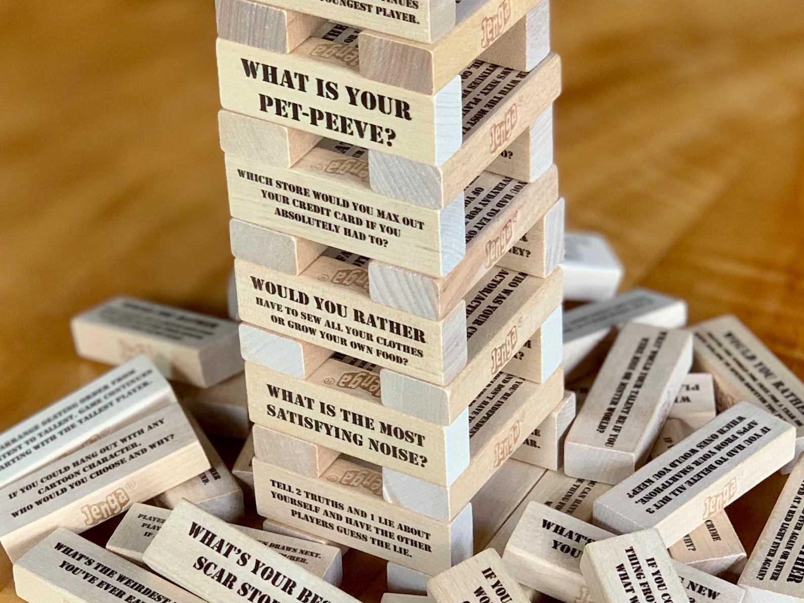 bridal shower personalized Jenga game