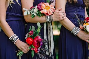 bridesmaids dresses/ accessotirs/ bouqs