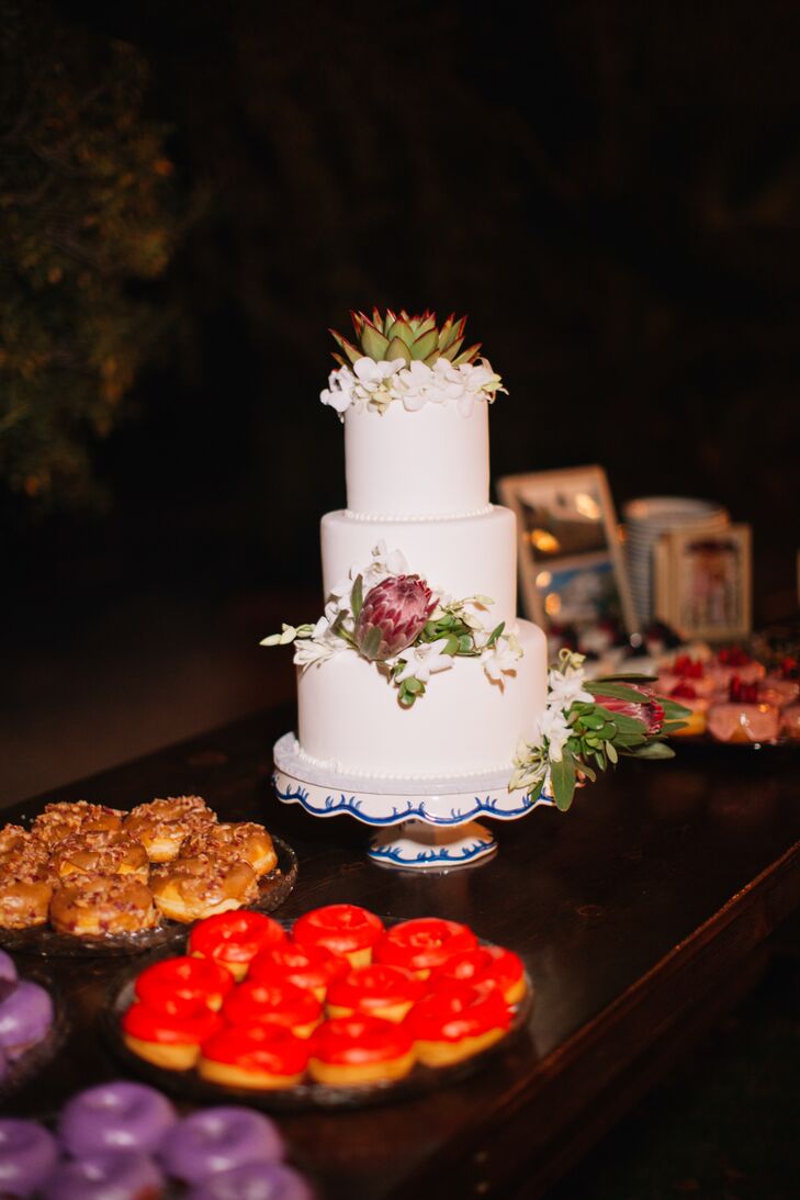 Fondant Wedding Cake with Succulents