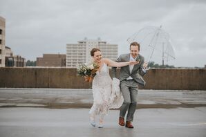 Modern Wedding Portraits on a Rainy Day in Birmingham, Alabama
