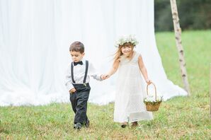 Lace Flower Girl Dress with Cowboy Boots