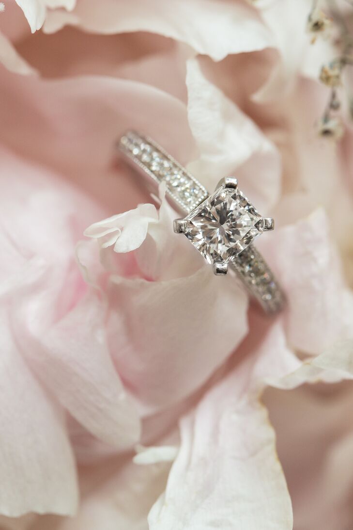Traditional Princess Cut Engagement Ring