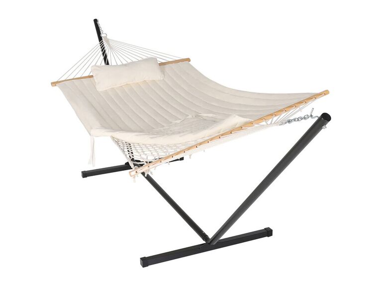 Cream standing double hammock for couples