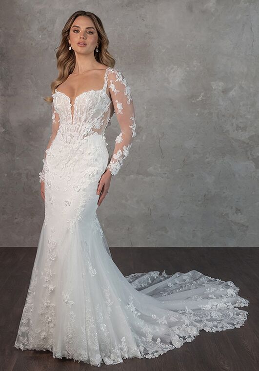 Essense of Australia D4329 Fit-and-Flare Wedding Dress - 4