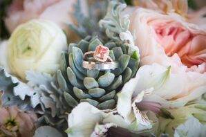 Princess-Cut Morganite Engagement Ring