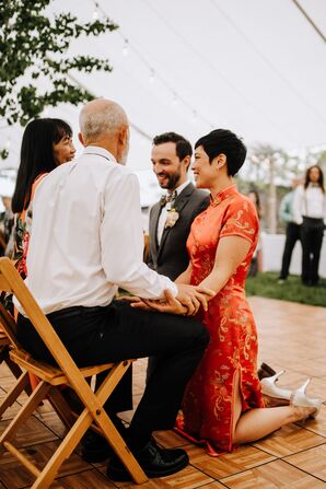 Backyard Chinese Tea Ceremony in Lake Leelanau, Michigan