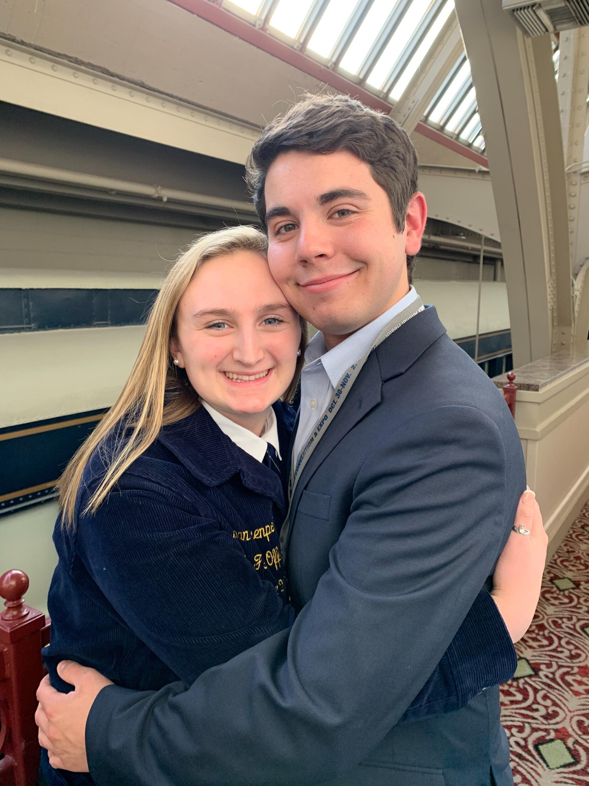 Evan surprises Meg at Nationals when she ran for National FFA Office!