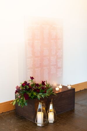 Pink Ombré Seating Chart
