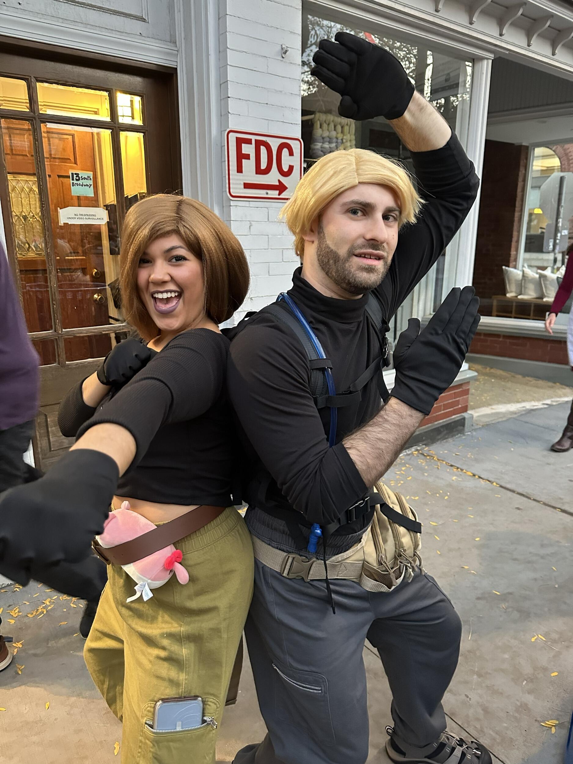 Halloween parade as Kim Possible & Ron Stoppable