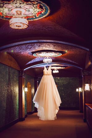Pale Pink Ball Gown Wedding Dress