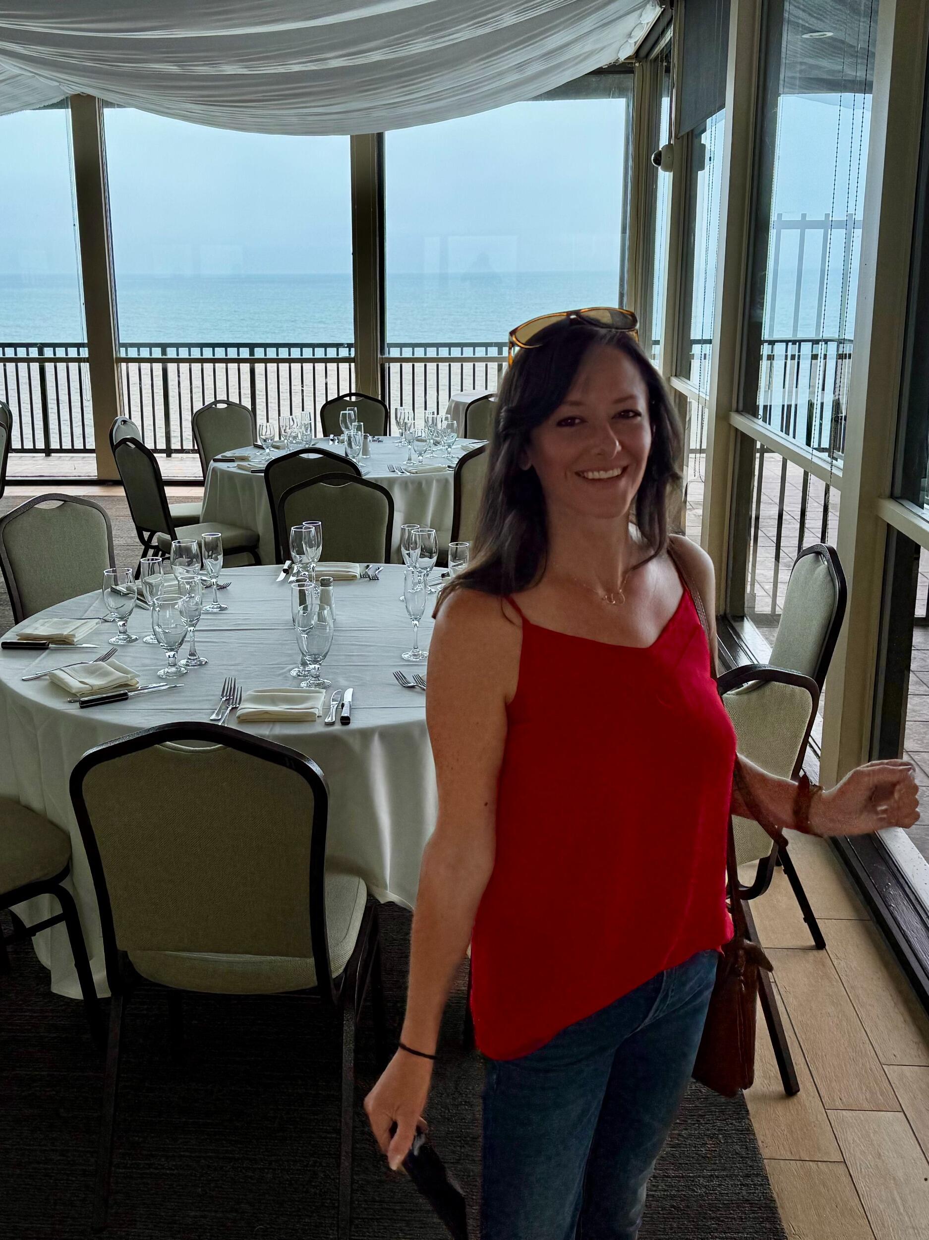 Michelle and Joel fell in love with their wedding venue deciding the ceremony will be on the lawn at the Pacific Point Resort and the Reception at Ventana Grill. The humpback whale spouts were going off in the background as they toured! 