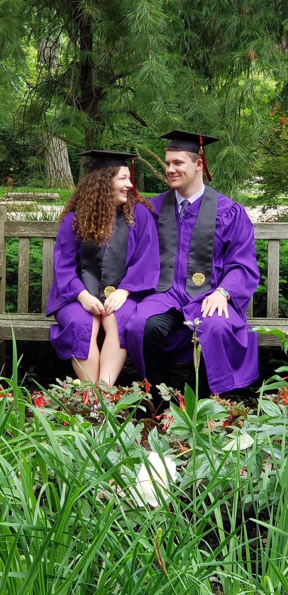 Andrew and Kaitlyn graduate from Northwestern University.
