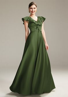 AW Bridal AW Mayella Dress V-Neck and Plunge Bridesmaid Dress