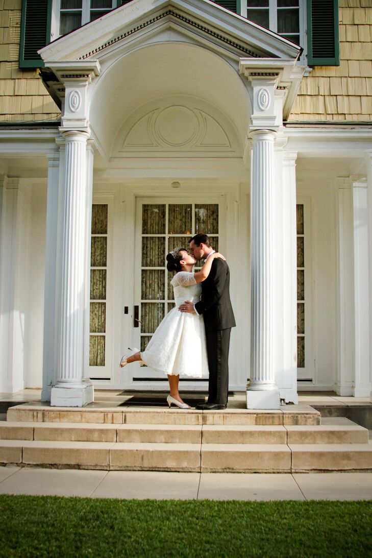 There was no better place to have this vintage-inspired wedding than the Lindley-Scott House in Azusa, California, with its original 1911 elegance pre