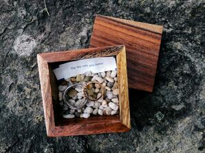 Wedding Rings in Natural, Wooden Box