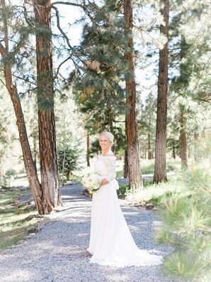 Elegant Long-Sleeved Wedding Gown