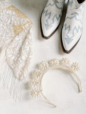 White Cowboy Books and White Headband