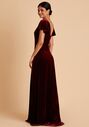 Birdy Grey Hannah Dress in Velvet Cabernet V-Neck Bridesmaid Dress - thumbnail - 2