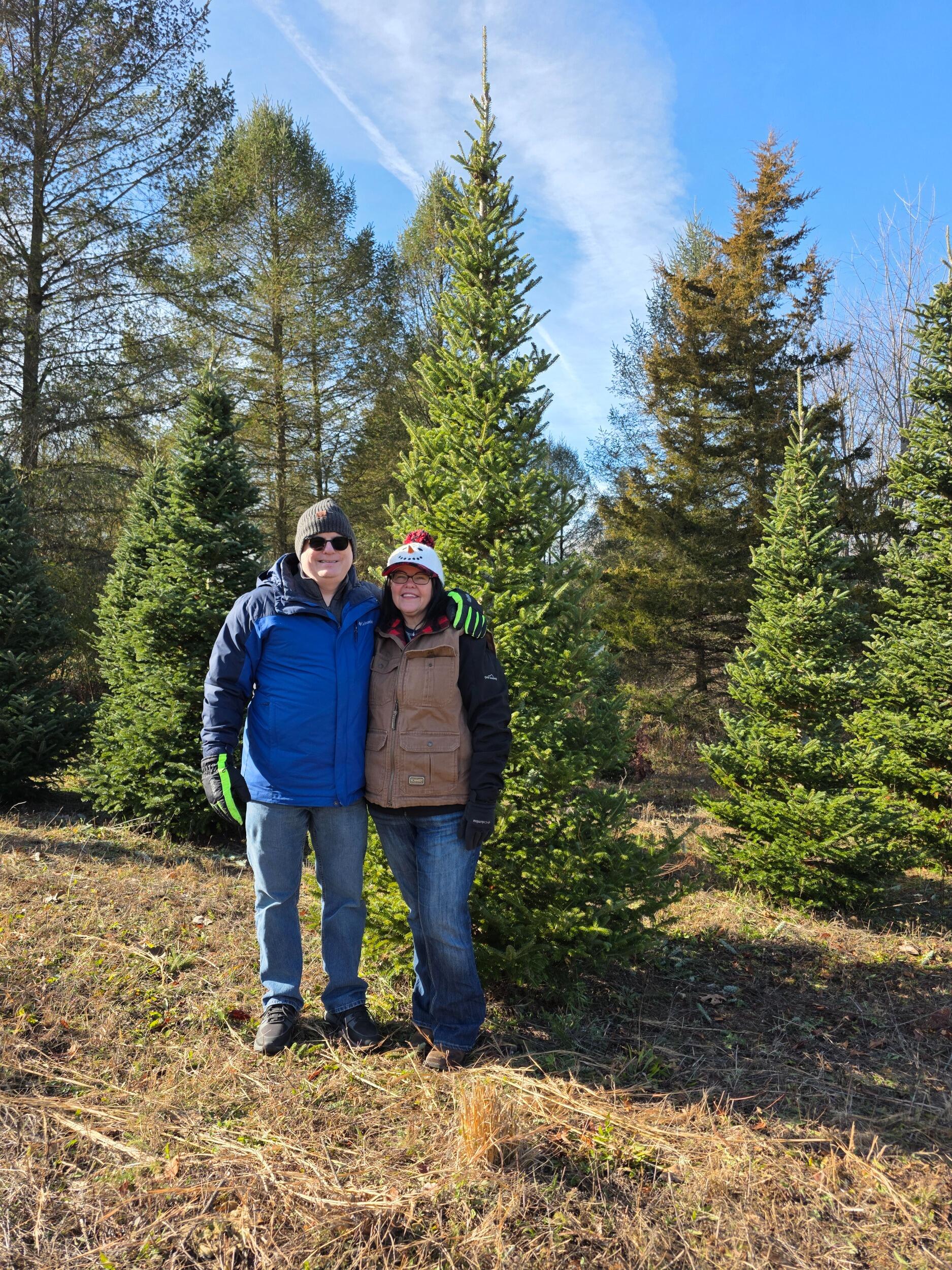First Christmas tree together. Postema Tree Farm Alto, MI