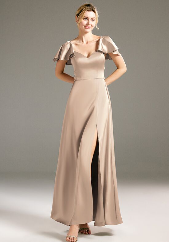 AW Bridal AW LOTUS DRESS V-Neck and Plunge Bridesmaid Dress - 1
