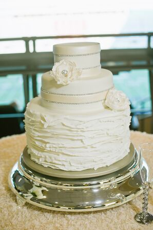 Three-Tier White Wedding Cake