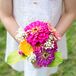 Fuchsia Zinnia Flower Girl Bouquet
