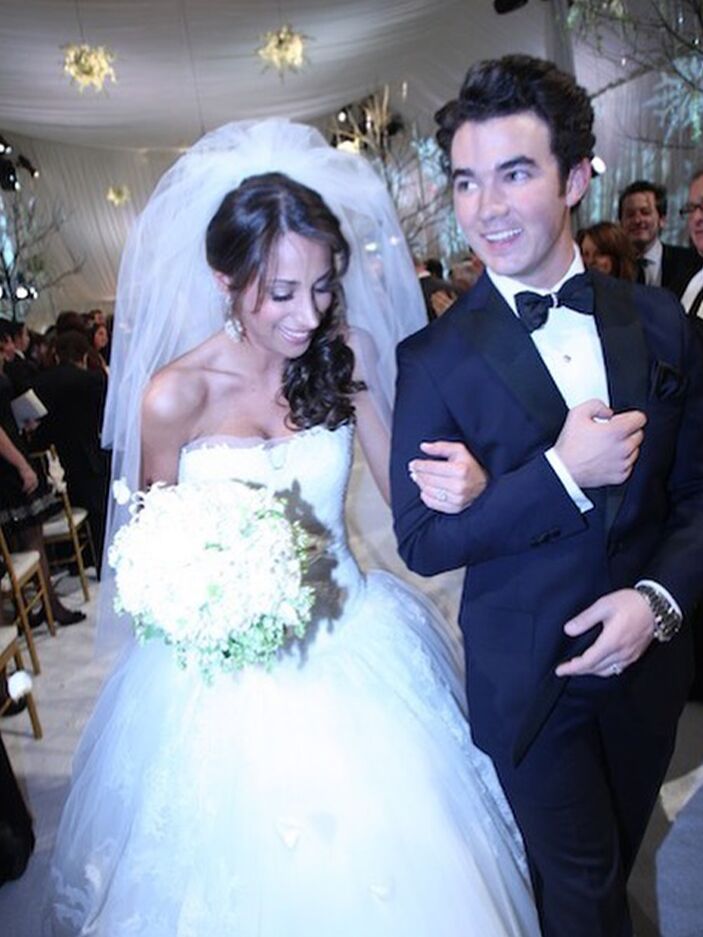 Kevin and Danielle Jonas on their wedding day