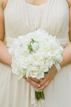 White Peony Bridesmaid Bouquet