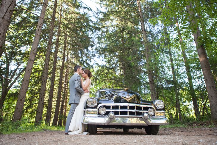 Adrienne and her father drove to the ceremony in a 1956 black Cadillac. "We were told, it was one of the most dramatic entrances people have ever scene," Adrienne said.