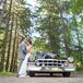 Adrienne and her father drove to the ceremony in a 1956 black Cadillac. "We were told, it was one of the most dramatic entrances people have ever scene," Adrienne said.