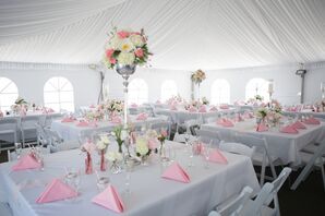 Blush and White Tent Reception at Stony Creek Metropark