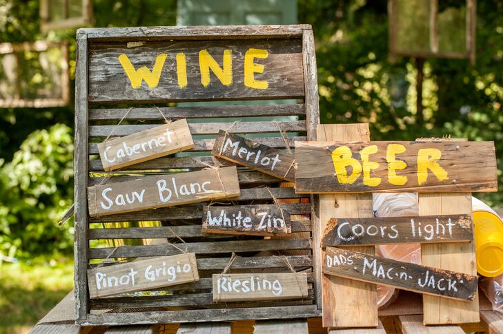 Wine and Beer Wooden Signs