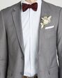 Suit Shop Men's Textured Gray Suit Tuxedo - thumbnail - 6