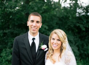 Newlyweds Marie Spear (24 and a teacher) and Brian Bollinger (25 and an investment analyst) met as second graders before reuniting in high school as p
