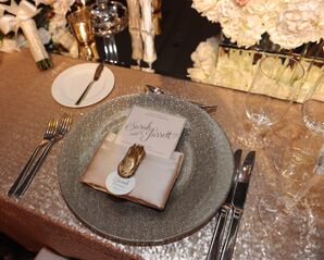 Sparkling Chargers and Tablecloths