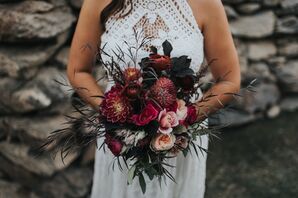 Dramatic Burgundy and Dark Purple Bouquet