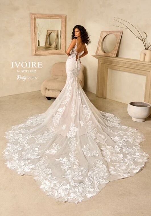 IVOIRE by KITTY CHEN RUBY, V2307 Fit-and-Flare Wedding Dress - 5