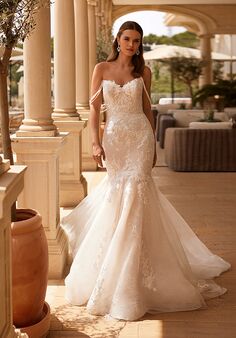 Moonlight Collection J6918 Mermaid and Trumpet Wedding Dress