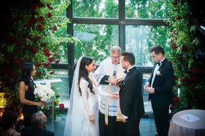 Romantic Indoor Ceremony at The Foundry in Long Island City