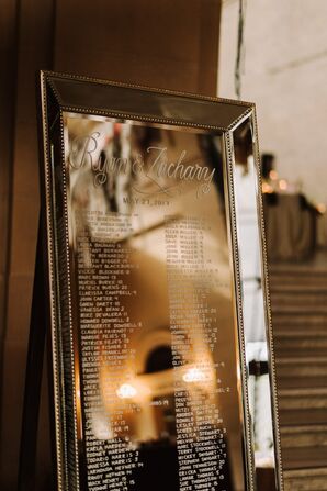 Modern Mirrored Seating Chart