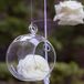Hanging Glass Globes with White Roses