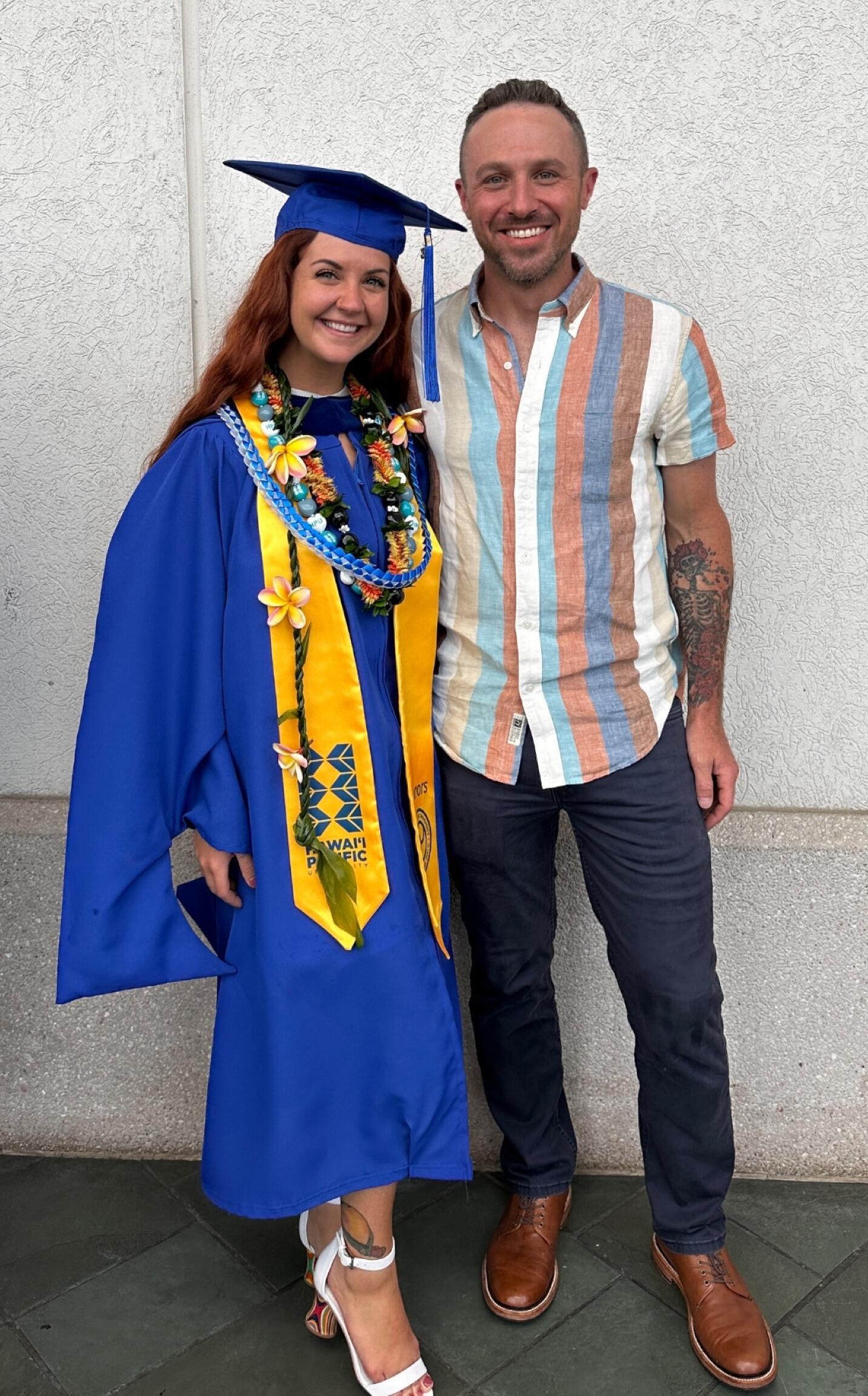 Collin travels to Hawaii to meet a few of her family members and support Jess as she defends her masters thesis and ultimately graduates with her masters degree.