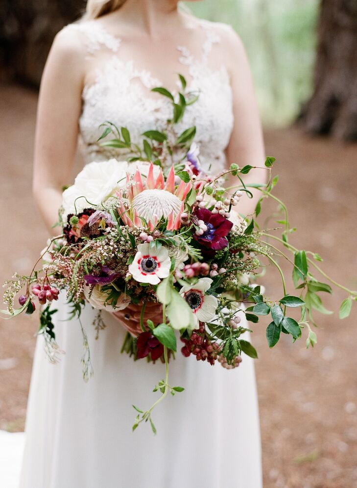 King Protea and Poppy Bouquet