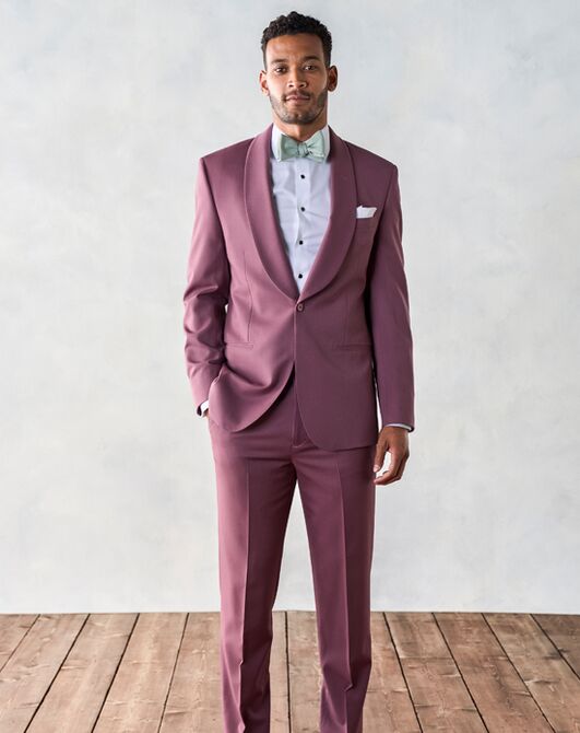 The Black Tux Rose Shawl Collar Tuxedo Pink Tuxedo - 3