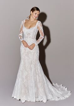 Justin Alexander Signature Paradise Fit-and-Flare Wedding Dress