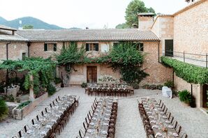 Long Tables for Wedding Reception at Finca Es Cabas in Mallorca, Spain