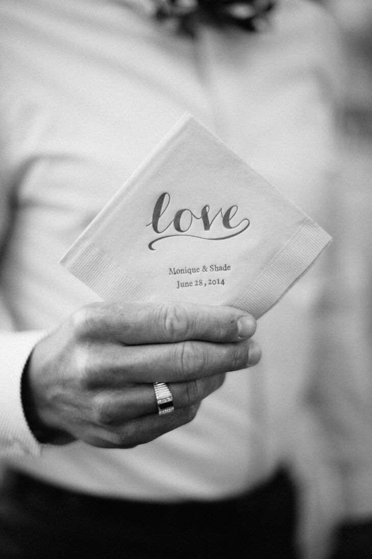 'Love' Personalized Square Napkins
