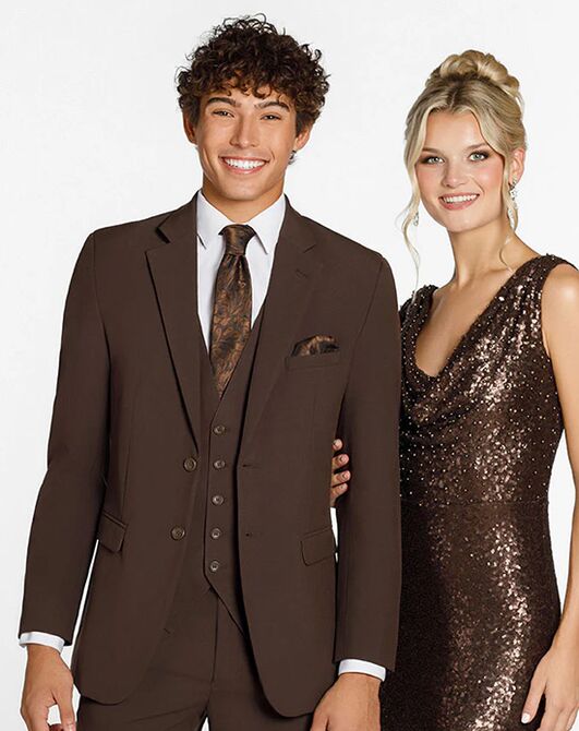 BLACKTIE METRO Chocolate Wedding Suit Brown Tuxedo - 3