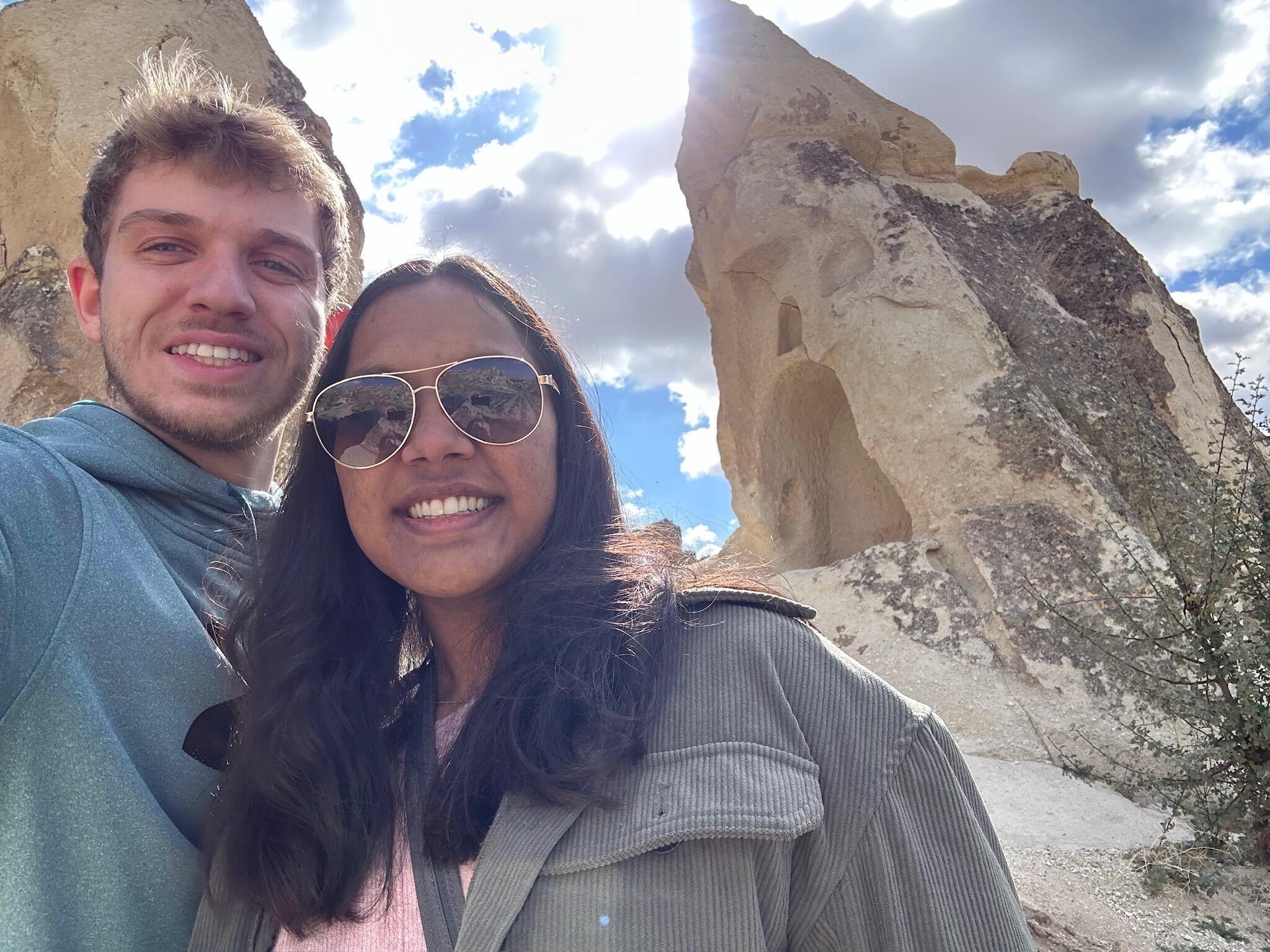 Hiking through the caves of Cappadoccia in Turkey